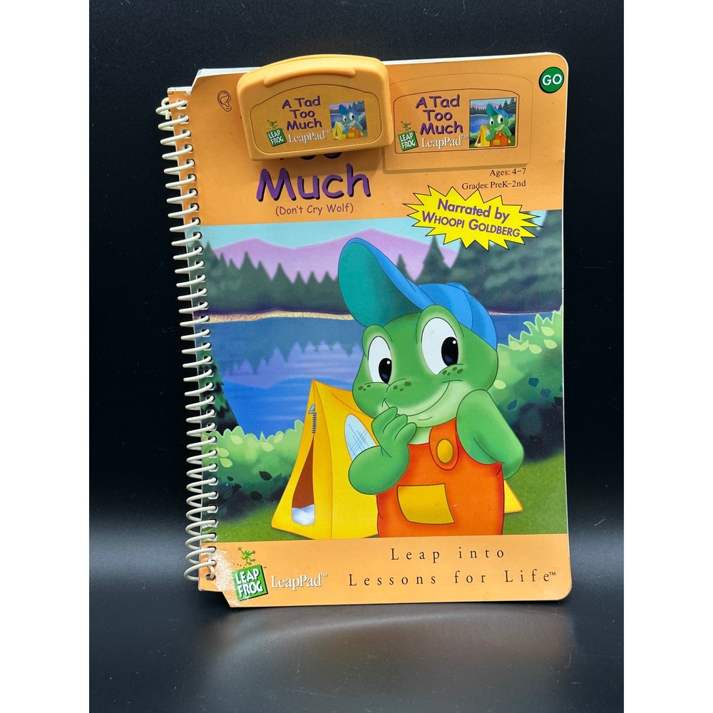 LeapFrog LeapPad A Tad Too Much Book and Cartridge Whoopi Goldberg Narrated